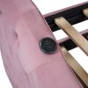 Twin Size Tufted Upholstered Daybed with Trundle ,Velvet Sofabed with USB&Type-C Charging Ports,No Box-spring Needed, Pink